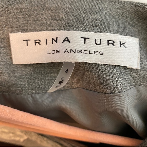 Trina Turk Grey Shift Dress Mini - Picture 5 of 7